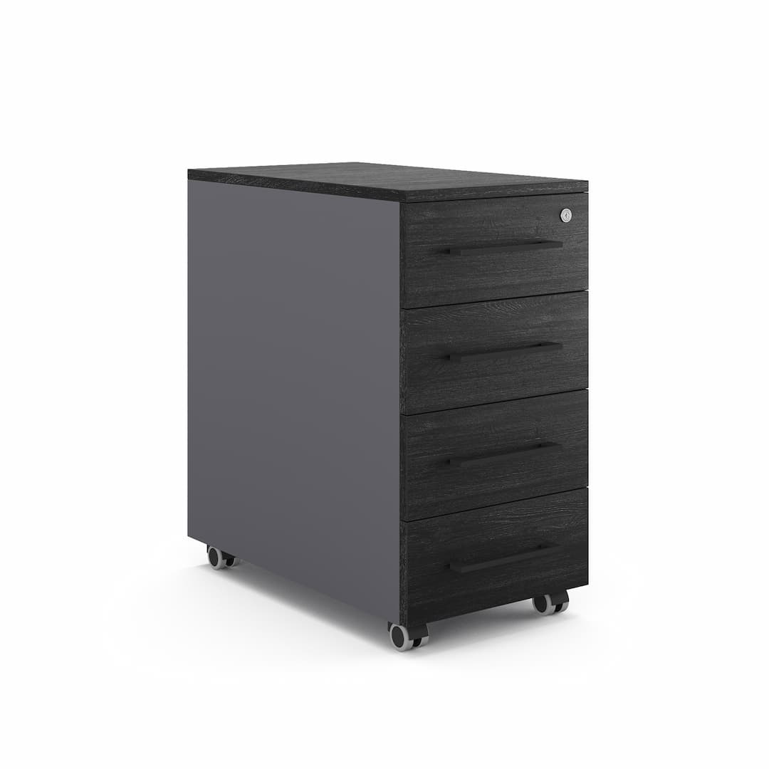 Тумба мобильная Kobor TМ4-40/50 graphite/wood