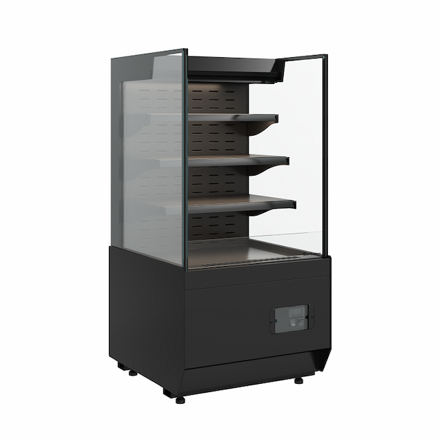 Витрина холодильная Carboma Cube 2 KC70 VM 0,6-2 STANDARD открытая, горка прямая боковина (версия 2.0) (9005)