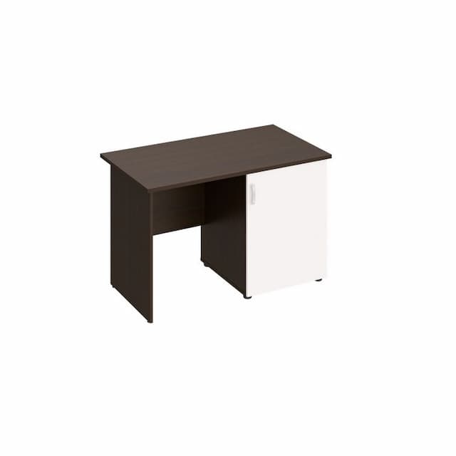 Стол с тумбой под минибар, правый Юнитекс ВЕНЕЦИЯ NEW ВЕ 602 ВТ/БП венге темный/белый премиум