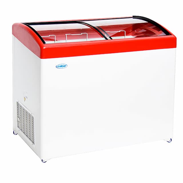 Ларь морозильный Снеж МЛГ-350 красный