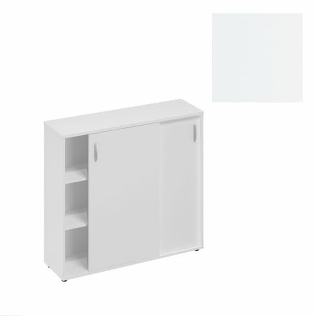 Шкаф-купе средний (для 2-х столов 60) Юнитекс А4 (124.4x36.4x112.8) А4 320 БП белый премиум