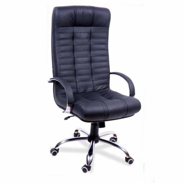 Кресло для руководителя Мирэй Атлант хром ТГ, кожзам