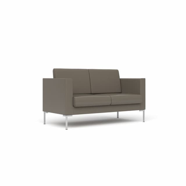 Диван 2-местный Юнитекс БЕРЛИН Бр. 004.01 экокожа премиум / серо-коричневая