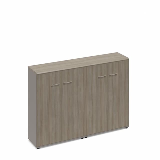 Шкаф средний комбинированный закрытый (топ МДФ) Юнитекс МР 9392 МП/ВЛ/ВЛ мокко премиум (корпус) / вяз либерти (столешница, топ, фасад)